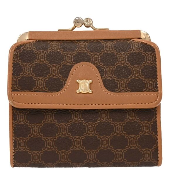 Celine Brown PVC Macadam Wallet - Picture 2 of 8